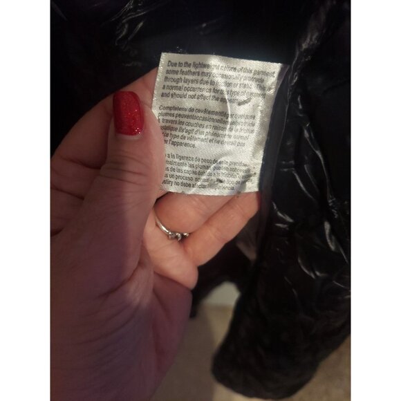 Michael MichaelKors Packable Down Fill Black Coat Size XXL Duster Bag Y2K Nylon - Picture 14 of 16